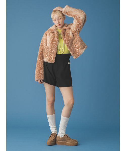 FURFUR（ファーファー）の「【限定カラー】リボン刺繍リブニットトップス（ニット/セーター・レディース・イエロー/レッド/ブラック/ホワイト・F）」の16枚目の写真