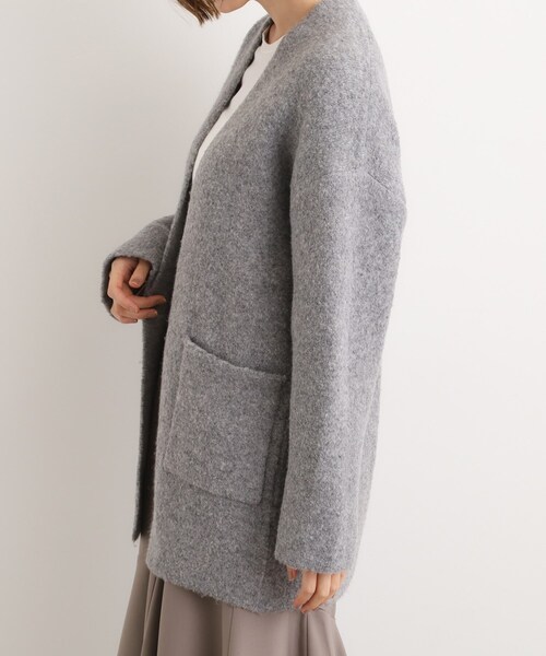 grove（グローブ）の「軽やかに着流す　ブークレニットコーディガン（カーディガン/ボレロ・レディース・ブラウン系その他/オフホワイト/グレー・02/03/01/04/05）」の19枚目の写真