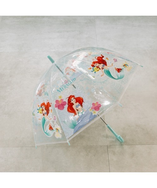 Disney（ディズニー）の「ディズニー　ビニール傘　アリエル 50cm（長傘・キッズ・グリーン・50cm）」の3枚目の写真