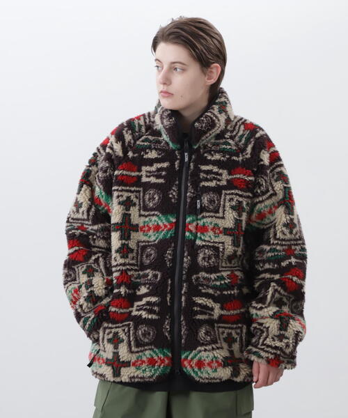 MANASTASH(マナスタッシュ)の「MANASTASH/マナスタッシュ CHIMAYO FLEECE JACKET/チマヨ フリースジャケット(ブルゾン・メンズ・ブラウン/ブラック・M/S/XL/L)」の2枚目の写真