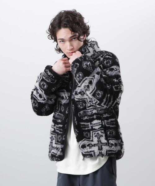 MANASTASH(マナスタッシュ)の「MANASTASH/マナスタッシュ CHIMAYO FLEECE JACKET/チマヨ フリースジャケット(ブルゾン・メンズ・ブラウン/ブラック・M/S/XL/L)」の4枚目の写真