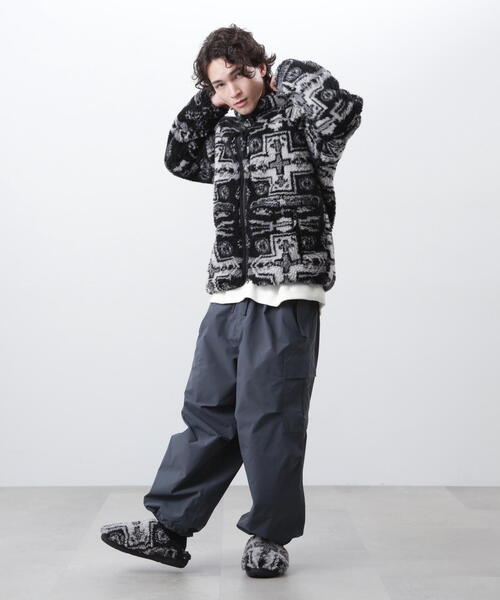 MANASTASH(マナスタッシュ)の「MANASTASH/マナスタッシュ CHIMAYO FLEECE JACKET/チマヨ フリースジャケット(ブルゾン・メンズ・ブラウン/ブラック・M/S/XL/L)」の6枚目の写真