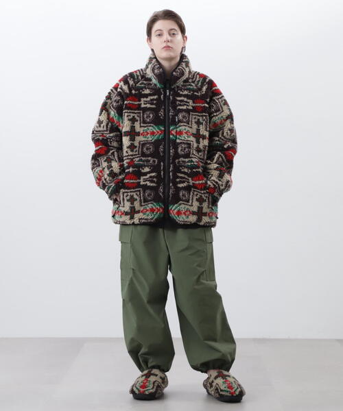 MANASTASH(マナスタッシュ)の「MANASTASH/マナスタッシュ CHIMAYO FLEECE JACKET/チマヨ フリースジャケット(ブルゾン・メンズ・ブラウン/ブラック・M/S/XL/L)」の8枚目の写真