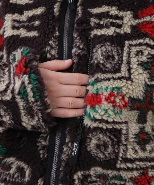 MANASTASH(マナスタッシュ)の「MANASTASH/マナスタッシュ CHIMAYO FLEECE JACKET/チマヨ フリースジャケット(ブルゾン・メンズ・ブラウン/ブラック・M/S/XL/L)」の14枚目の写真