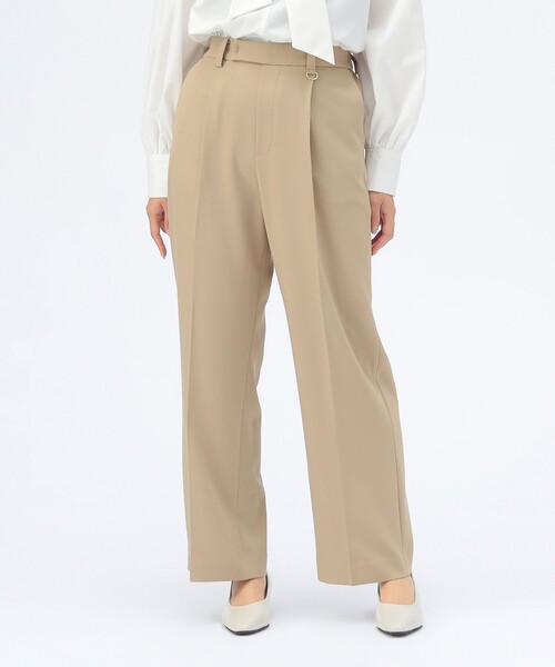 BEAMS HEART（ビームスハート）の「【セレモニー】Dカン チャーム ワイドパンツ（スラックス・レディース・ベージュ/ブラック・SMALL/MEDIUM）」の9枚目の写真