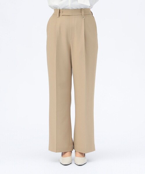 BEAMS HEART（ビームスハート）の「【セレモニー】Dカン チャーム ワイドパンツ（スラックス・レディース・ベージュ/ブラック・SMALL/MEDIUM）」の12枚目の写真