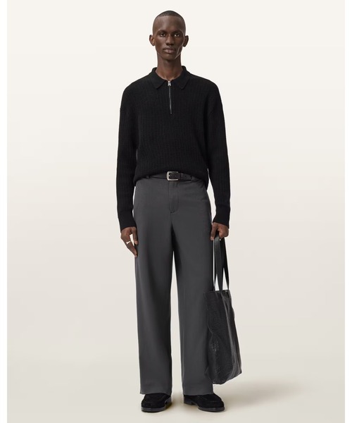 ALLSAINTS(オールセインツ)の「HALLA WIDE LEG TROUSERS | HALLA ワイド レッグ トラウザー(その他パンツ・メンズ・チャコールグレー・30/31/32/28)」の1枚目の写真
