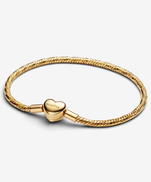 セール】ハート クラスプ ファセット スネークチェーン ゴールド