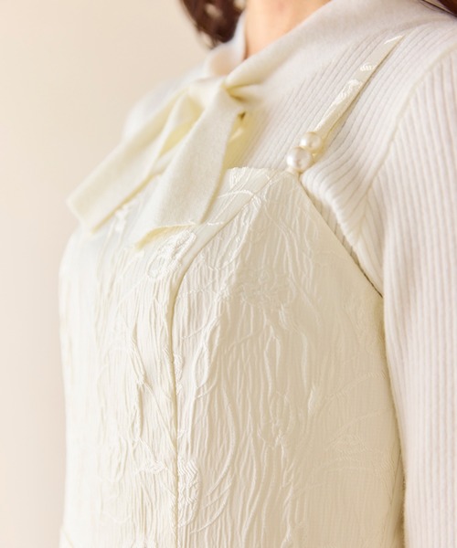 Feroux（フェルゥ）の「ジャガードキャミ ワンピース（ドレス・レディース・アイボリー系/ブラック系・SMALL/MEDIUM）」の8枚目の写真