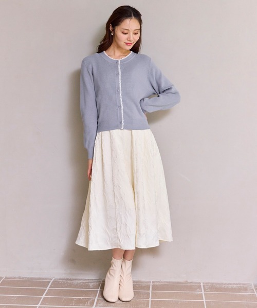 Feroux（フェルゥ）の「ジャガードキャミ ワンピース（ドレス・レディース・アイボリー系/ブラック系・SMALL/MEDIUM）」の11枚目の写真