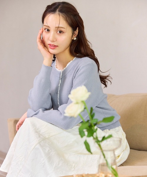 Feroux（フェルゥ）の「ジャガードキャミ ワンピース（ドレス・レディース・アイボリー系/ブラック系・SMALL/MEDIUM）」の12枚目の写真