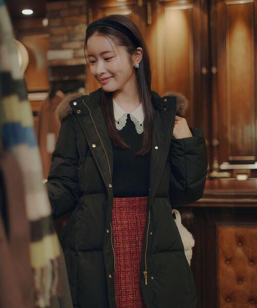 JILL by JILL STUART(ジルバイジルスチュアート)の「【完売カラー再入荷】 ウエストマークスタイルアップダウン(ダウンジャケット/コート・レディース・ブラック/グレー系その他・SMALL/MEDIUM)」の16枚目の写真