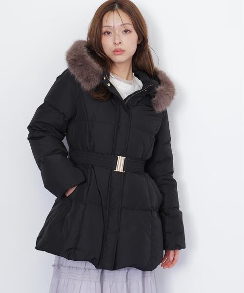 JILL by JILL STUART(ジルバイジルスチュアート)の「【完売カラー再入荷】 ウエストマークスタイルアップダウン(ダウンジャケット/コート・レディース・ブラック/グレー系その他・SMALL/MEDIUM)」の18枚目の写真