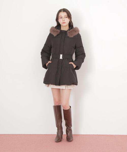 JILL by JILL STUART(ジルバイジルスチュアート)の「【完売カラー再入荷】 ウエストマークスタイルアップダウン(ダウンジャケット/コート・レディース・ブラック/グレー系その他・SMALL/MEDIUM)」の20枚目の写真