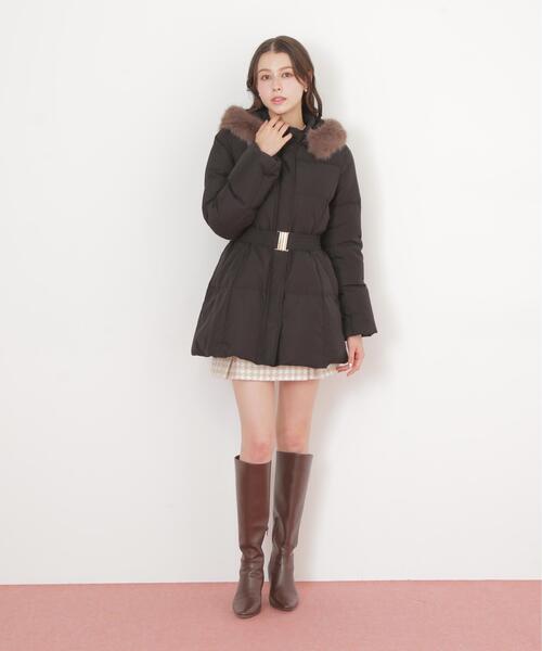 JILL by JILL STUART(ジルバイジルスチュアート)の「【完売カラー再入荷】 ウエストマークスタイルアップダウン(ダウンジャケット/コート・レディース・ブラック/グレー系その他・SMALL/MEDIUM)」の21枚目の写真