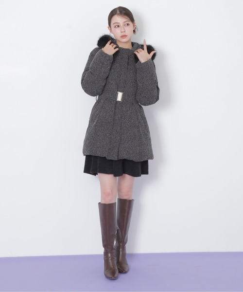 JILL by JILL STUART（ジルバイジルスチュアート）の「【完売カラー再入荷】 ウエストマークスタイルアップダウン（ダウンジャケット/コート・レディース・ブラック/グレー系その他・SMALL/MEDIUM）」の11枚目の写真