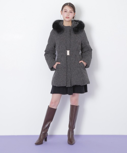 JILL by JILL STUART（ジルバイジルスチュアート）の「【完売カラー再入荷】 ウエストマークスタイルアップダウン（ダウンジャケット/コート・レディース・ブラック/グレー系その他・SMALL/MEDIUM）」の12枚目の写真