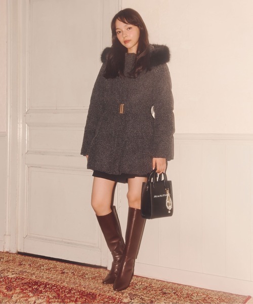 JILL by JILL STUART（ジルバイジルスチュアート）の「【完売カラー再入荷】 ウエストマークスタイルアップダウン（ダウンジャケット/コート・レディース・ブラック/グレー系その他・SMALL/MEDIUM）」の5枚目の写真