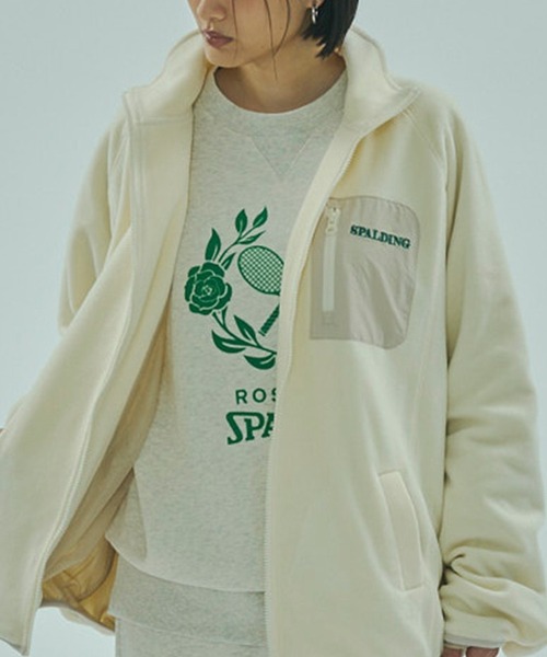 SPALDING（スポルディング）の「(SPALDING x ROSE BUD)ATHLETIC CLUB L/S SWEAT（スウェット・レディース・グレー/オフホワイト/チャコール・ONE SIZE）」の2枚目の写真