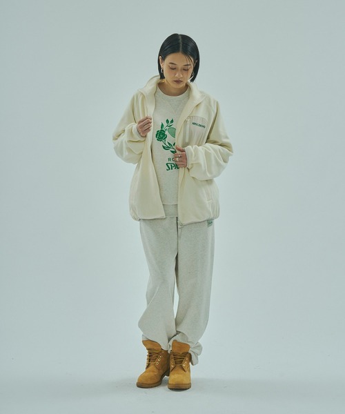 SPALDING（スポルディング）の「(SPALDING x ROSE BUD)ATHLETIC CLUB L/S SWEAT（スウェット・レディース・グレー/オフホワイト/チャコール・ONE SIZE）」の5枚目の写真