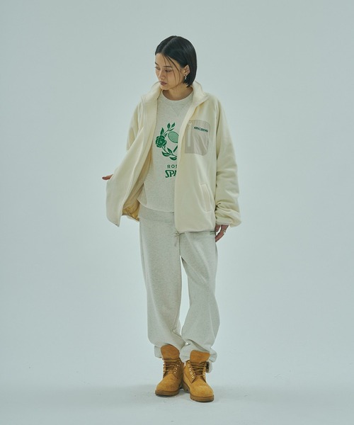 SPALDING（スポルディング）の「(SPALDING x ROSE BUD)ATHLETIC CLUB L/S SWEAT（スウェット・レディース・グレー/オフホワイト/チャコール・ONE SIZE）」の6枚目の写真