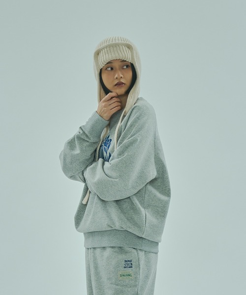 SPALDING（スポルディング）の「(SPALDING x ROSE BUD)ATHLETIC CLUB L/S SWEAT（スウェット・レディース・グレー/オフホワイト/チャコール・ONE SIZE）」の9枚目の写真