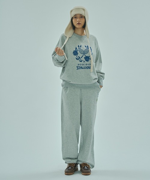 SPALDING（スポルディング）の「(SPALDING x ROSE BUD)ATHLETIC CLUB L/S SWEAT（スウェット・レディース・グレー/オフホワイト/チャコール・ONE SIZE）」の11枚目の写真