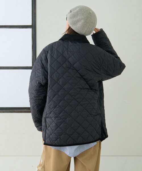 GEVACO（ゲバコ）の「【軽量/洗える】【GEVACO】キルトミドルコート（ブルゾン・レディース・カーキ/ブラック・LARGE/MEDIUM）」の8枚目の写真