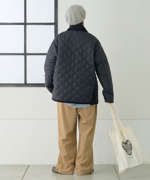 GEVACO（ゲバコ）の「【軽量/洗える】【GEVACO】キルトミドルコート（ブルゾン・レディース・カーキ/ブラック・LARGE/MEDIUM）」の13枚目の写真