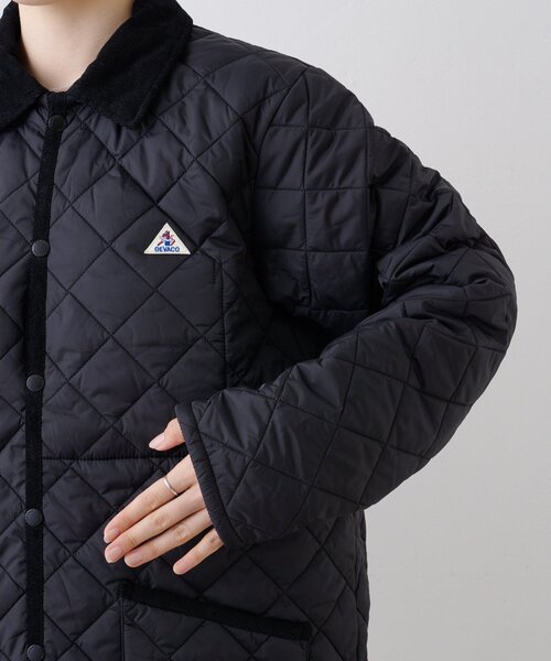GEVACO（ゲバコ）の「【軽量/洗える】【GEVACO】キルトミドルコート（ブルゾン・レディース・カーキ/ブラック・LARGE/MEDIUM）」の18枚目の写真