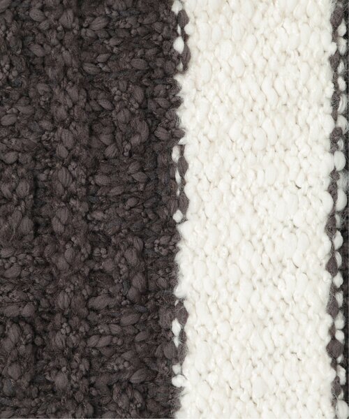 notch.（ノッチ）の「オーバーサイズチルデンニット（ニット/セーター・レディース・チャコール/オフホワイト/グレー・M）」の4枚目の写真