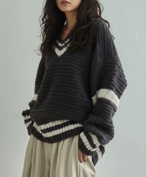 notch. | オーバーサイズチルデンニット(ニット/セーター)