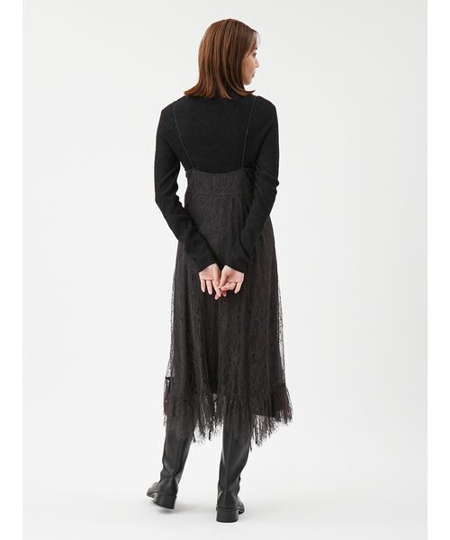 Mila Owen(ミラオーウェン)の「イレヘムデザインレースキャミワンピース(ワンピース・レディース・ホワイト/ブラック・0/1)」の7枚目の写真