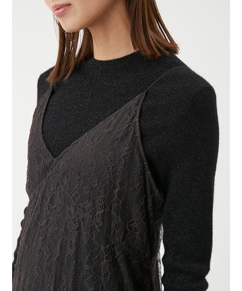 Mila Owen(ミラオーウェン)の「イレヘムデザインレースキャミワンピース(ワンピース・レディース・ホワイト/ブラック・0/1)」の9枚目の写真