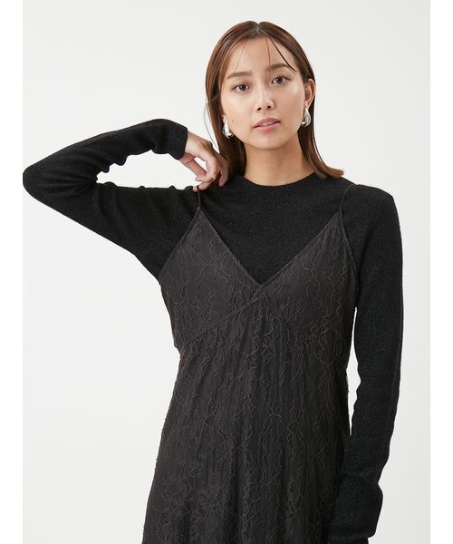 Mila Owen(ミラオーウェン)の「イレヘムデザインレースキャミワンピース(ワンピース・レディース・ホワイト/ブラック・0/1)」の11枚目の写真