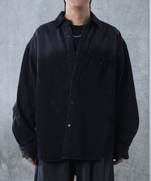 フェード加工 デニムシャツ メンズ レディース ユニセックス
