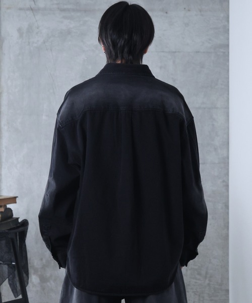 Confirm(コンファーム)の「フェード加工 デニムシャツ メンズ レディース ユニセックス(シャツ/ブラウス・メンズ・ホワイト/ブラック・M/L)」の8枚目の写真