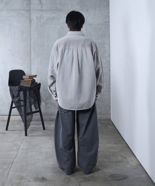 Confirm(コンファーム)の「フェード加工 デニムシャツ メンズ レディース ユニセックス(シャツ/ブラウス・メンズ・ホワイト/ブラック・M/L)」の11枚目の写真