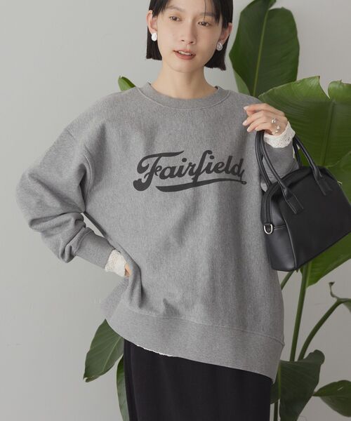 AMERICAN HOLIC(アメリカンホリック)の「Fairfield フロッキースウェットプルオーバー(スウェット・レディース・ボルドー/ネイビー/グレー系その他/ブラック・M/L)」の11枚目の写真