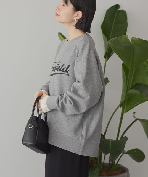 AMERICAN HOLIC(アメリカンホリック)の「Fairfield フロッキースウェットプルオーバー(スウェット・レディース・ボルドー/ネイビー/グレー系その他/ブラック・M/L)」の12枚目の写真