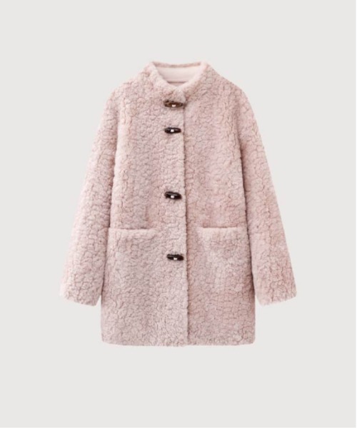 新品・タグ付き♡トロイメライ ファーコート ラム ラビット 定価59000円 LA POMME petit（ラポミ・プチ） コート アウター ふわふわファー