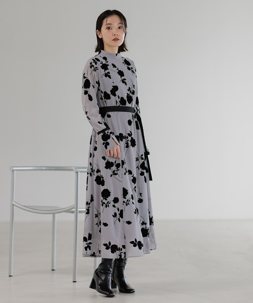 Andemiu（アンデミュウ）の「シアーフロッキーワンピース606750（ワンピース・レディース・ブラック/モカ・FREE）」の3枚目の写真