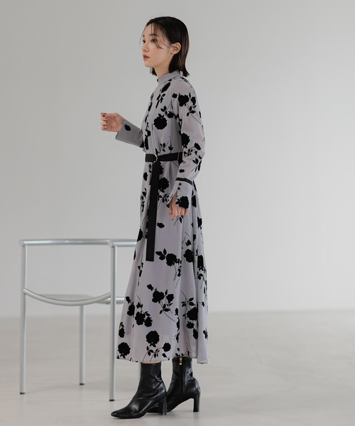 Andemiu（アンデミュウ）の「シアーフロッキーワンピース606750（ワンピース・レディース・ブラック/モカ・FREE）」の5枚目の写真
