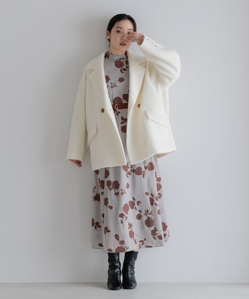 Andemiu（アンデミュウ）の「シアーフロッキーワンピース606750（ワンピース・レディース・ブラック/モカ・FREE）」の13枚目の写真