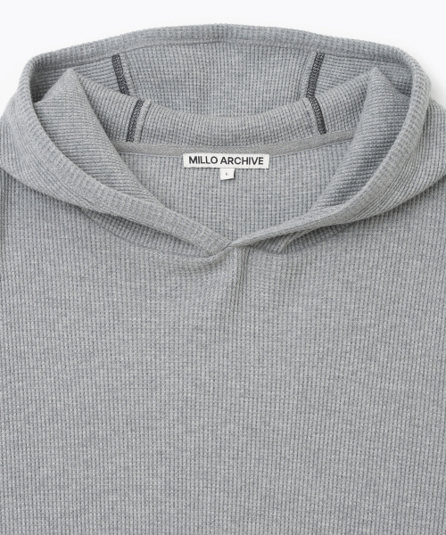 Millo Archive（ミロ アーカイブ）の「オブジェクトステッチロングスリーブフードパーカー[メランジグレー]（Tシャツ/カットソー・メンズ・その他・X-LARGE/LARGE/MEDIUM/SMALL）」の5枚目の写真