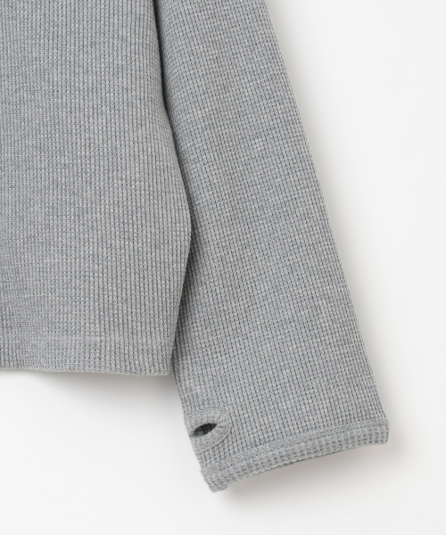 Millo Archive（ミロ アーカイブ）の「オブジェクトステッチロングスリーブフードパーカー[メランジグレー]（Tシャツ/カットソー・メンズ・その他・X-LARGE/LARGE/MEDIUM/SMALL）」の4枚目の写真