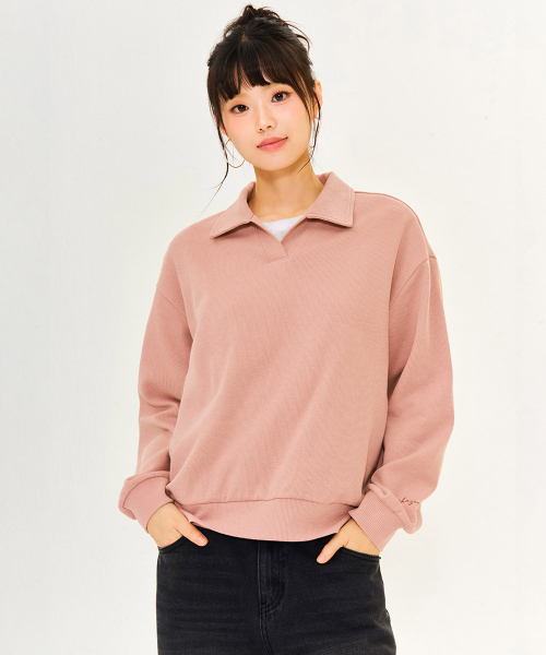 CHASECULT(チェイスカルト)の「女性オープンカラー スウェットTシャツ-ピンク(スウェット・レディース・ピンク・90/85)」の5枚目の写真