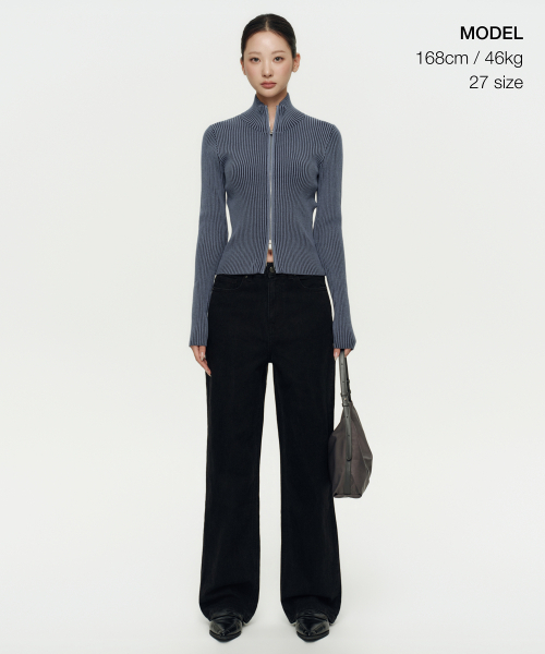 MUSINSA STANDARD WOMAN（ムシンサスタンダードウーマン）の「ウィメンズストレートデニムパンツ[ブラック]（デニムパンツ・レディース・その他・30/23/24/25/26/27/28/29/32）」の2枚目の写真