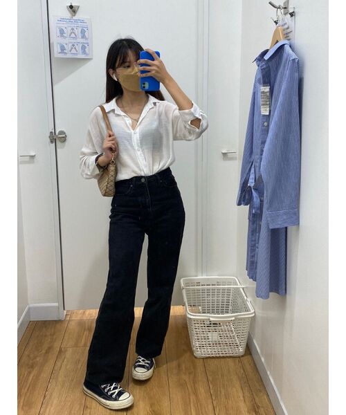 MUSINSA STANDARD WOMAN（ムシンサスタンダードウーマン）の「ウィメンズストレートデニムパンツ[ブラック]（デニムパンツ・レディース・その他・30/23/24/25/26/27/28/29/32）」の11枚目の写真