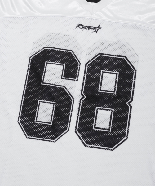 Retriever Club（レトリーバークラブ）の「68 LONG FOOTBALL JERSEY [WHITE]（Tシャツ/カットソー・レディース・その他・SMALL/MEDIUM/LARGE）」の5枚目の写真